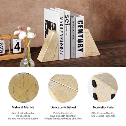 Koville Natural Stone Trapezoid Bookends in Five Sizes in natural stone, product view 19