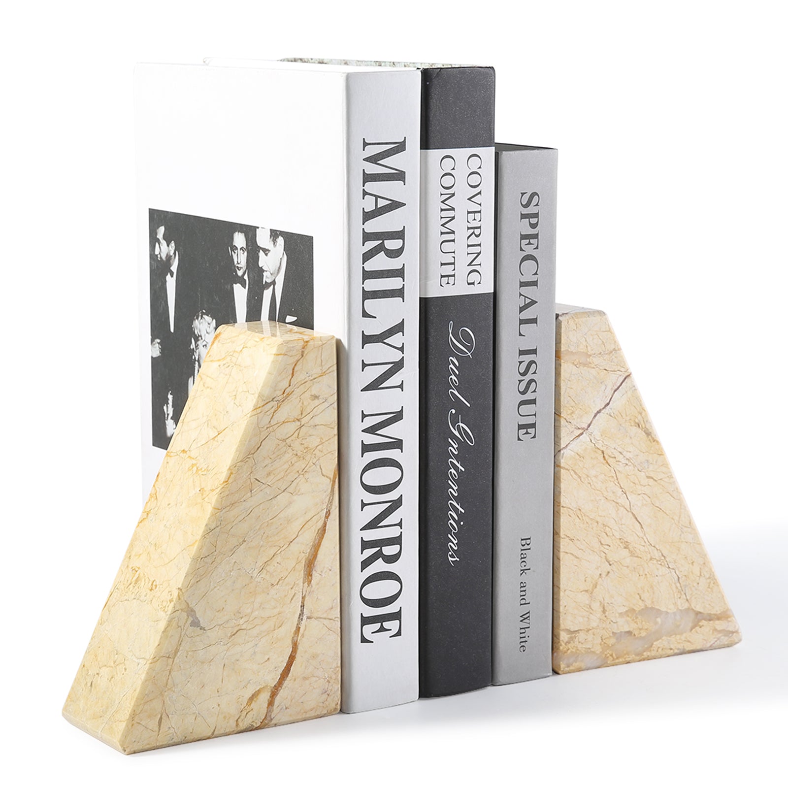 Koville Natural Stone Trapezoid Bookends in Five Sizes in natural stone, product view 22