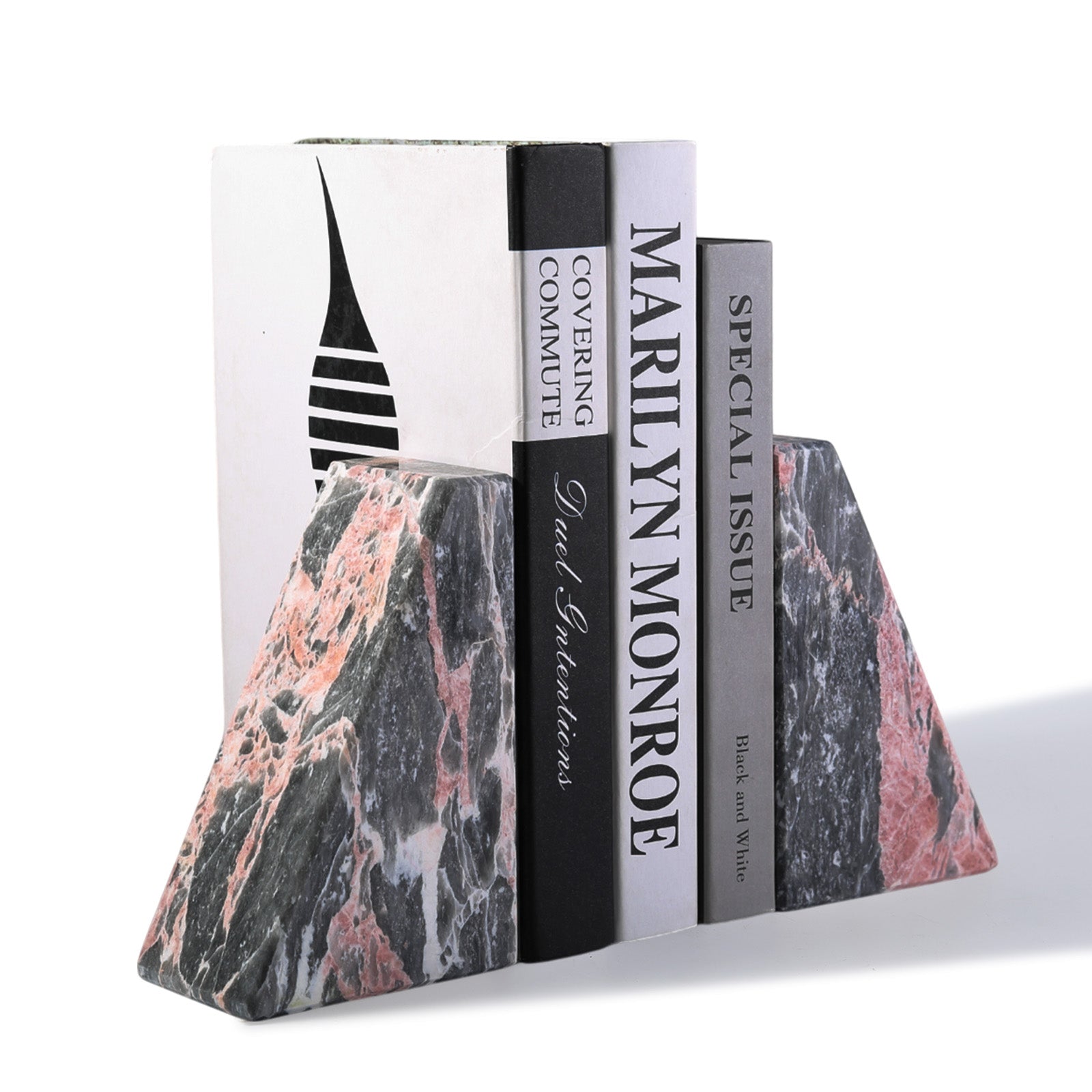 Koville Natural Stone Trapezoid Bookends in Five Sizes in natural stone, product view 125