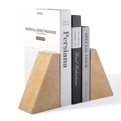 Koville Natural Stone Trapezoid Bookends in Five Sizes in natural stone, product view 98