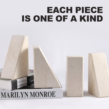 Koville Natural Stone Trapezoid Bookends in Five Sizes in natural stone, product view 49