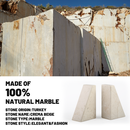 Koville Natural Stone Trapezoid Bookends in Five Sizes in natural stone, product view 50