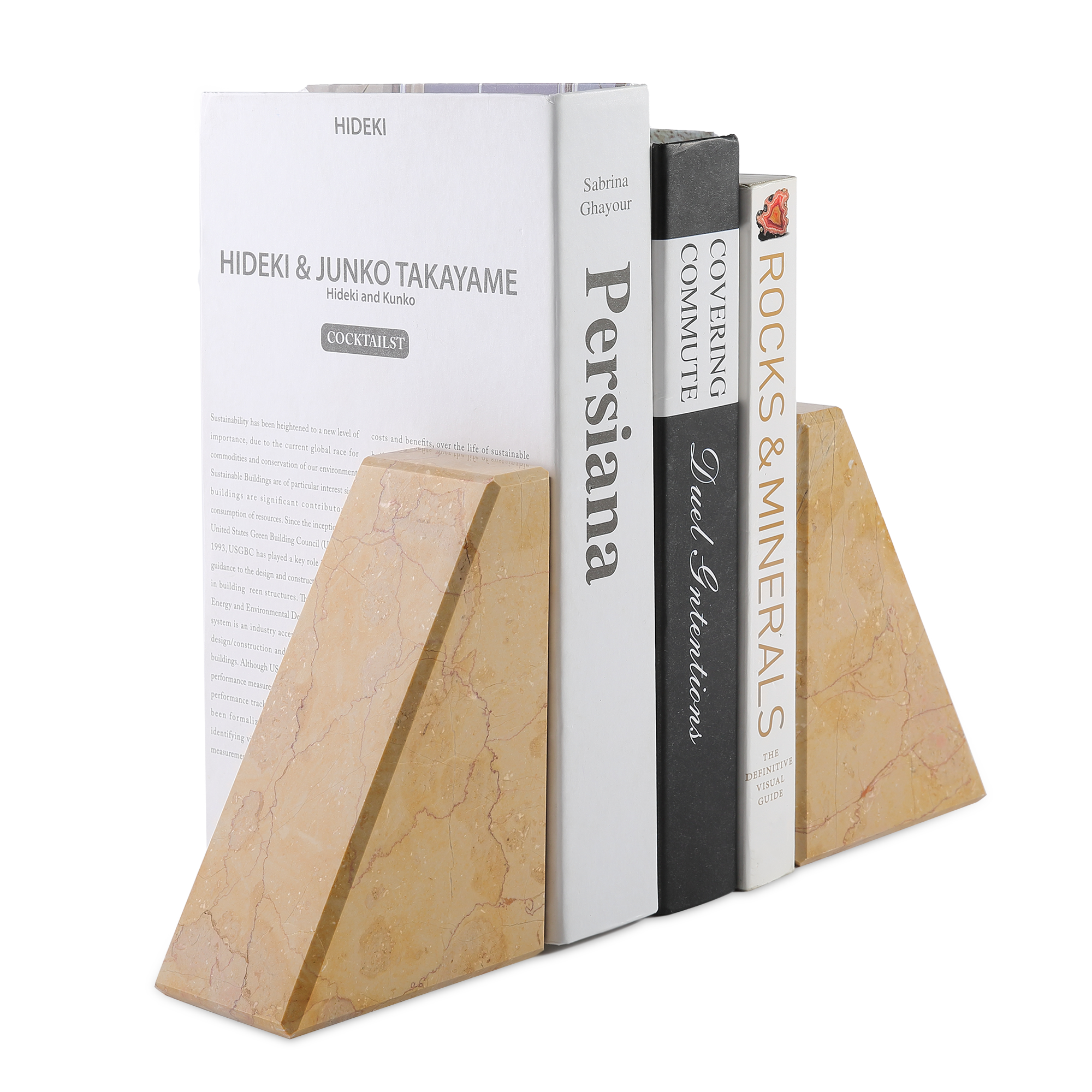 Koville Natural Stone Trapezoid Bookends in Five Sizes in natural stone, product view 106