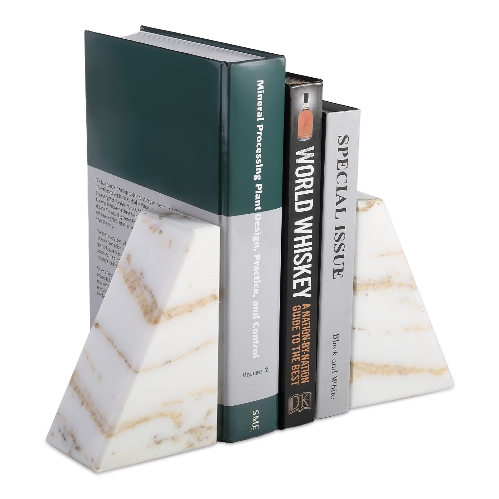 Koville Natural Stone Trapezoid Bookends in Five Sizes in natural stone, product view 78