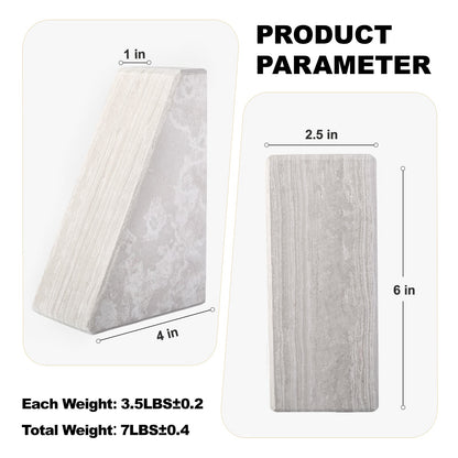 Koville Natural Stone Trapezoid Bookends in Five Sizes in natural stone, product view 105