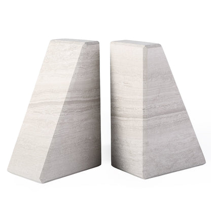 Koville Natural Stone Trapezoid Bookends in Five Sizes in natural stone, product view 101