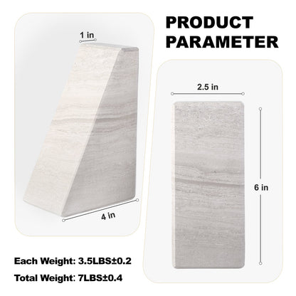 Koville Natural Stone Trapezoid Bookends in Five Sizes in natural stone, product view 102