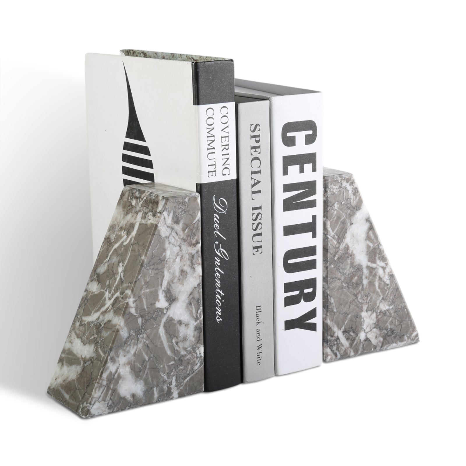 Koville Natural Stone Trapezoid Bookends in Five Sizes in natural stone, product view 57