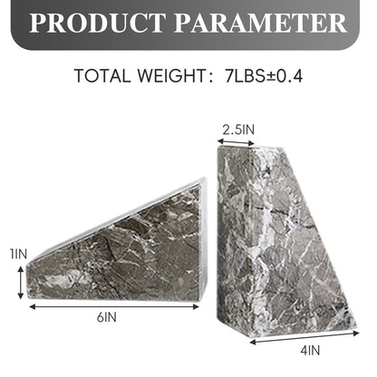 Koville Natural Stone Trapezoid Bookends in Five Sizes in natural stone, product view 58
