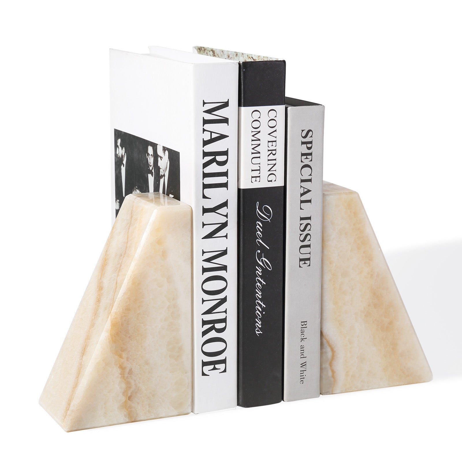 Koville Natural Stone Trapezoid Bookends in Five Sizes in natural stone, product view 120