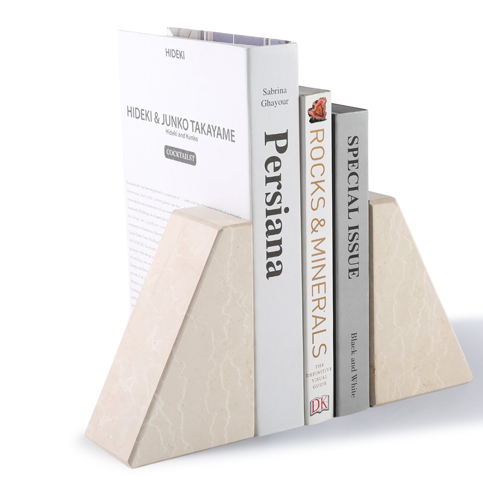Koville Natural Stone Trapezoid Bookends in Five Sizes in natural stone, product view 113