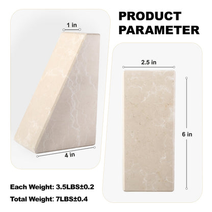 Koville Natural Stone Trapezoid Bookends in Five Sizes in natural stone, product view 115