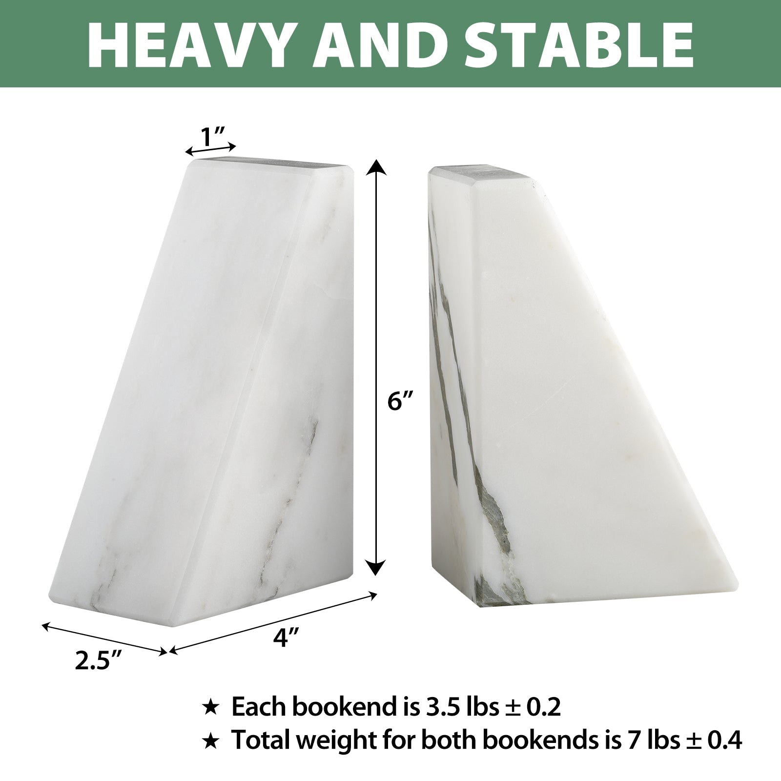 Koville Natural Stone Trapezoid Bookends in Five Sizes in natural stone, product view 40