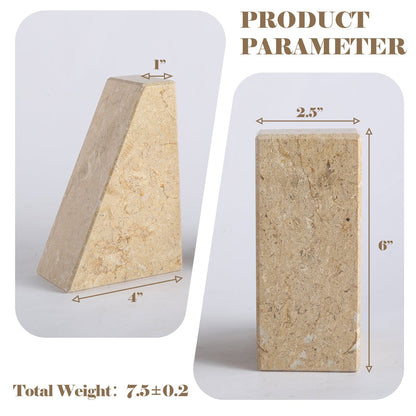 Koville Natural Stone Trapezoid Bookends in Five Sizes in natural stone, product view 72