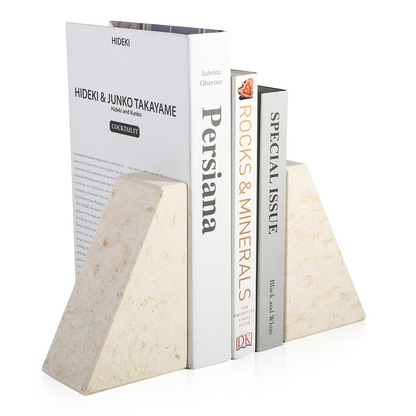 Koville Natural Stone Trapezoid Bookends in Five Sizes in natural stone, product view 90
