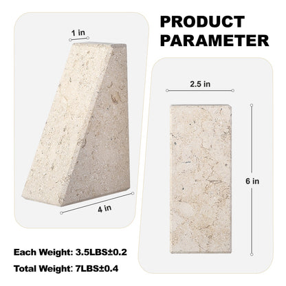 Koville Natural Stone Trapezoid Bookends in Five Sizes in natural stone, product view 108