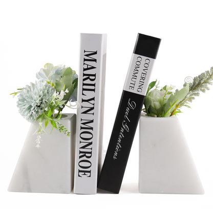 Koville Natural Stone Trapezoidal Vase Bookends in Two Sizes in natural stone, product view 12
