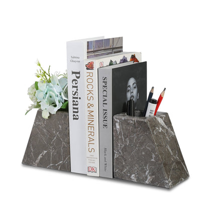 Koville Natural Stone Trapezoidal Vase Bookends in Two Sizes in natural stone, product view 14