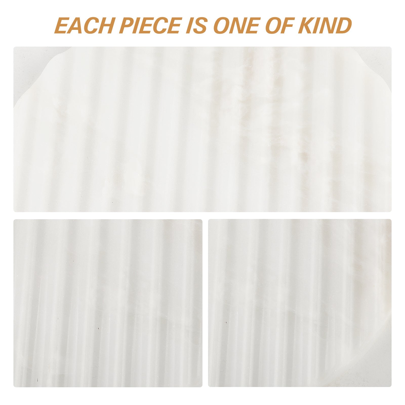 Koville Natural Marble Wavy Round Decorative Tray for Tabletop Styling in Namib Bianco - crafted stone profile