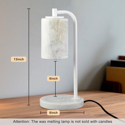 Koville natural stone wax melting lamp in Bianco Palomino