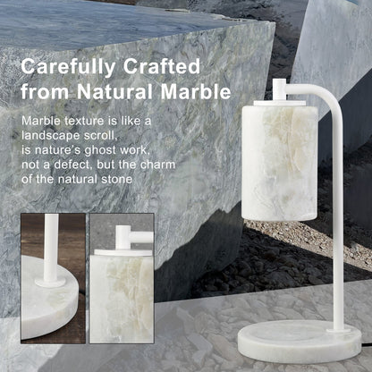 Koville natural stone wax melting lamp in Bianco Palomino