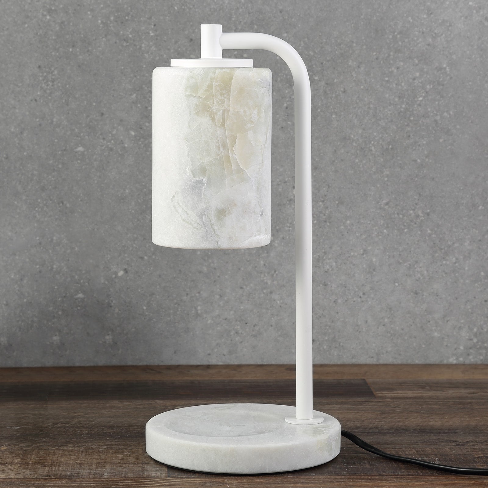 Koville natural stone wax melting lamp in Bianco Palomino