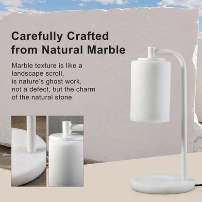 Koville natural stone wax melting lamp in Namib Bianco