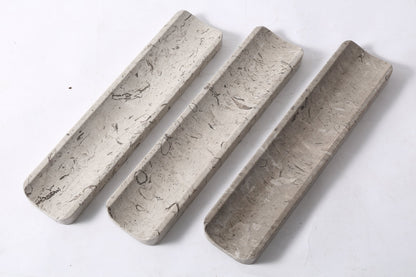 Koville natural marble incense holder in Repen with burning incense stick