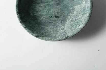 Koville natural marble incense holder pro d 150 t 30 in Indian Green with burning incense stick