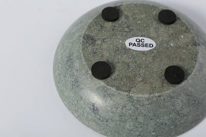 Koville natural marble incense holder pro d 150 t 30 in Indian Green with burning incense stick