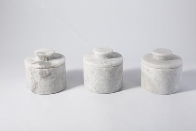 Koville Grigio Fantasy natural marble butter crock