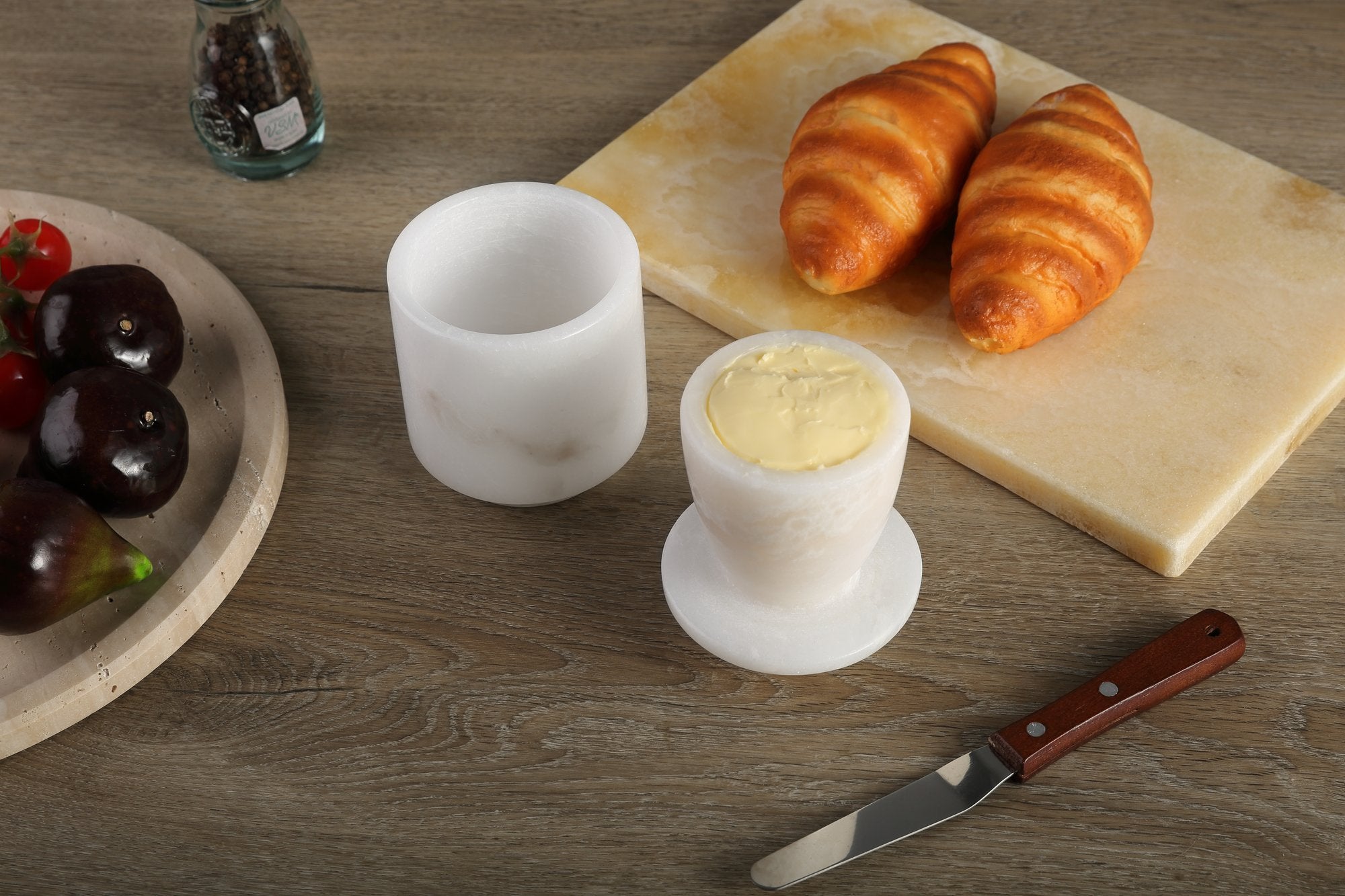 Koville Namib Fantasy natural marble butter crock