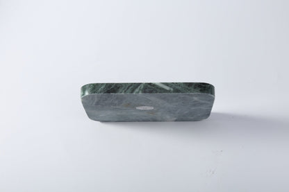 Koville Indian Green natural marble butter dish