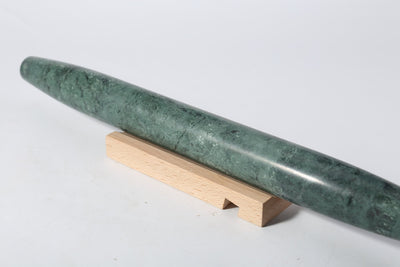 Koville Indian Green natural marble fish belly French rolling pin for baking