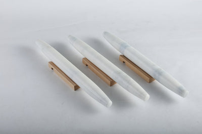 Koville Namib Fantasy natural marble fish belly French rolling pin for baking