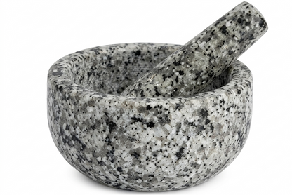 Koville natural marble mortar and pestle, smooth surface, D=130 mm, Bianco Perla