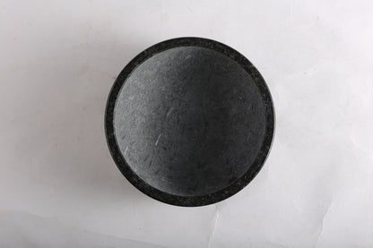 Koville natural marble mortar and pestle, smooth surface, D=203 mm, Angola Silver Black