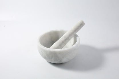 Koville honed Grigio Fantasy marble mortar and pestle, D=178 mm