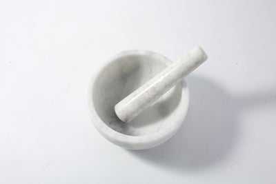 Koville honed Grigio Fantasy marble mortar and pestle, D=178 mm