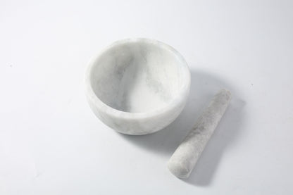 Koville honed Grigio Fantasy marble mortar and pestle, D=178 mm