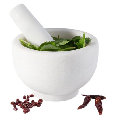 Koville matte natural stone mortar and pestle, 130 mm, Namib Fantasy