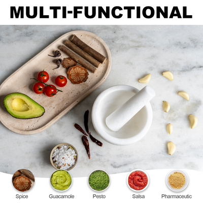 Koville matte natural stone mortar and pestle, 130 mm, Namib Fantasy
