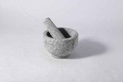 Koville matte natural stone mortar and pestle, 130 mm, Royal Brown