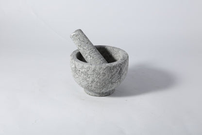 Koville matte natural stone mortar and pestle, 130 mm, Royal Brown