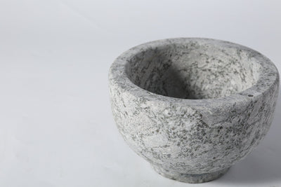 Koville matte natural stone mortar and pestle, 130 mm, Royal Brown