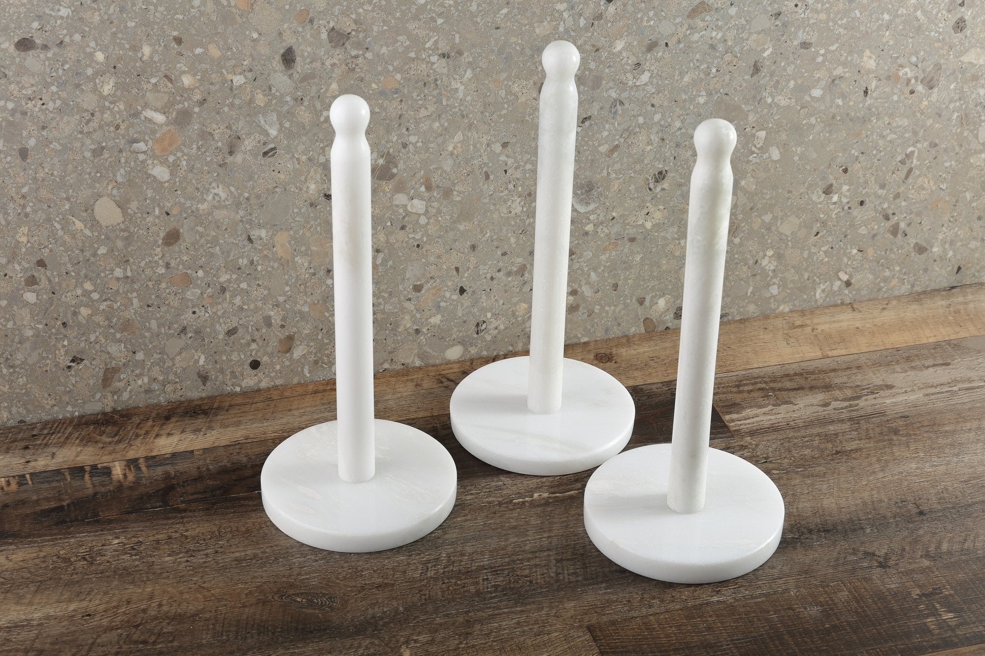 Koville Namib Fantasy natural marble paper towel holder with stone rod