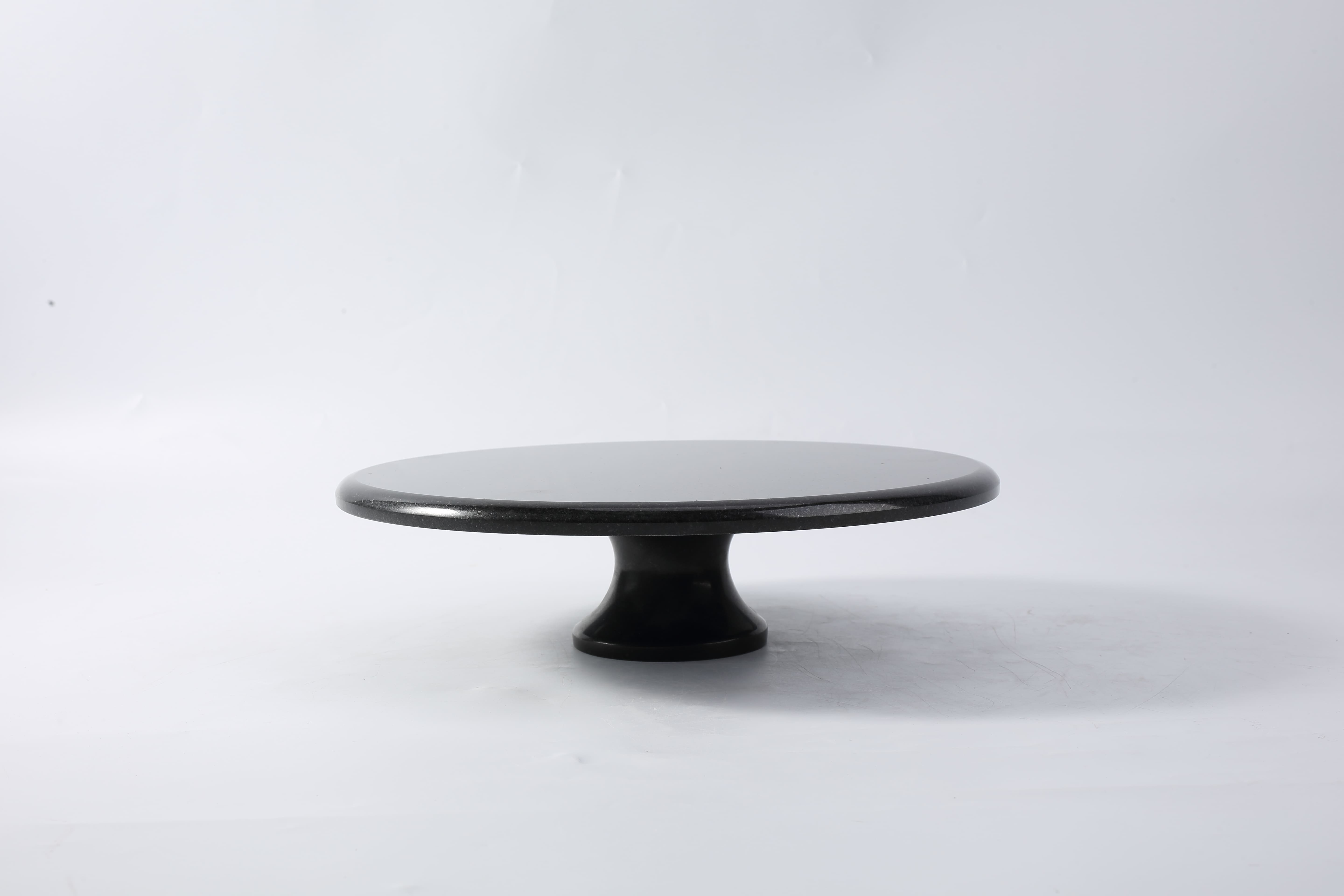 Koville Zimbabwe Black natural marble pastry plate