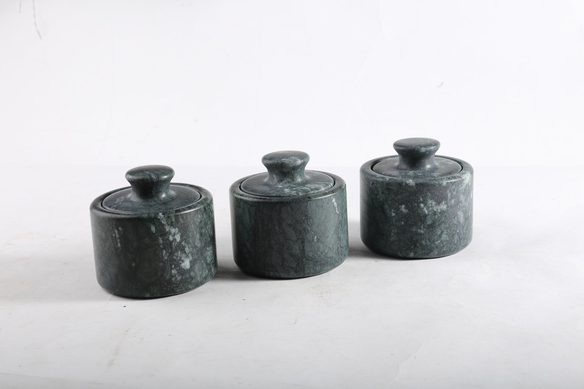 Koville natural marble spice cellar, Indian Green, 89 mm