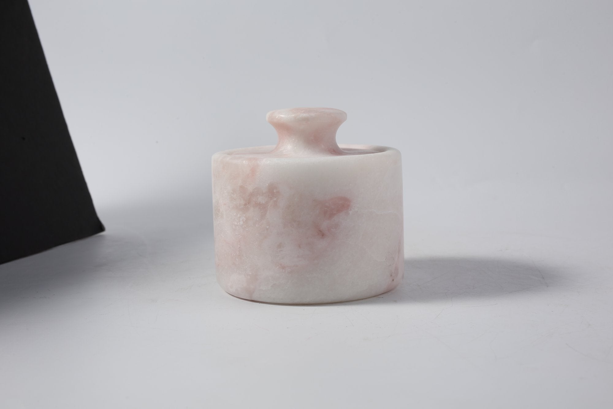Koville natural marble spice cellar, Namibia Rose, 89 mm