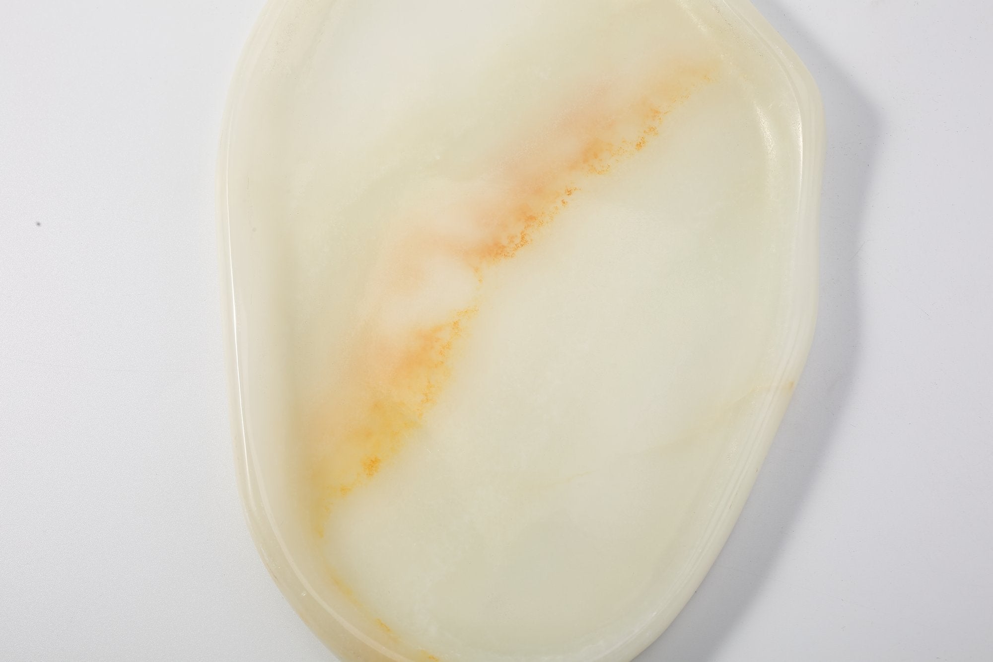 Koville lace edge storage tray for small items in Green Onyx natural stone